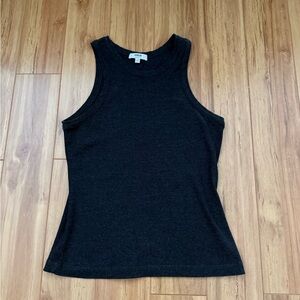 AGOLDE Bailey Ribbed Tank in Dark Blue Heather